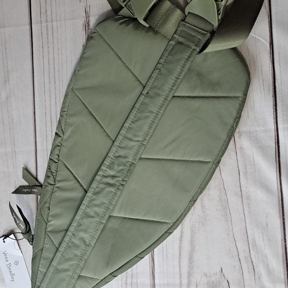 Vera Bradley Quilted Sling Bag in Olive Green - Picture 9 of 11